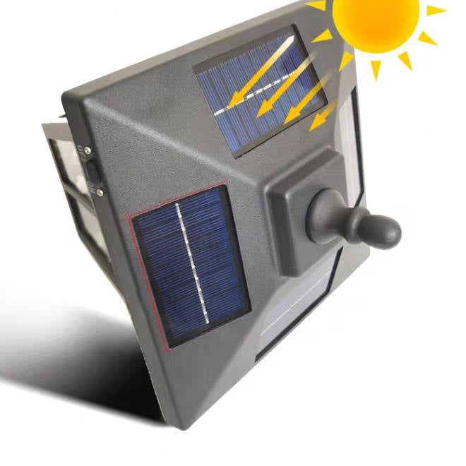 Ray Moderno Lanterna Solare Metallo Lampade da Esterno Nero
