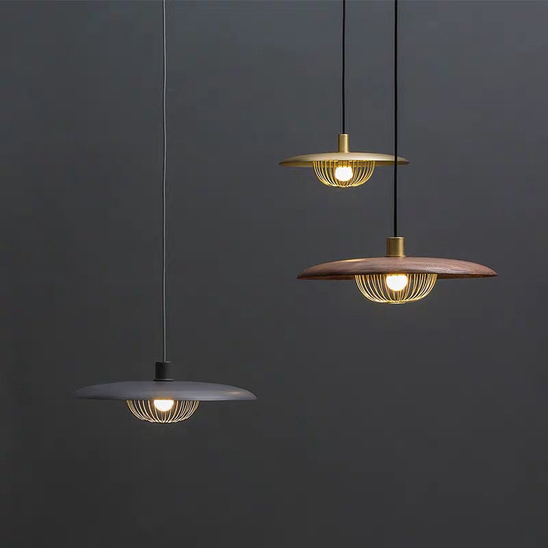 Arisha Moderno LED Lampada a Sospensione Metallo Oro/Marrone/Grigio/Nero/Legno Sala da Pranzo/Soggiorno/Camera da Letto