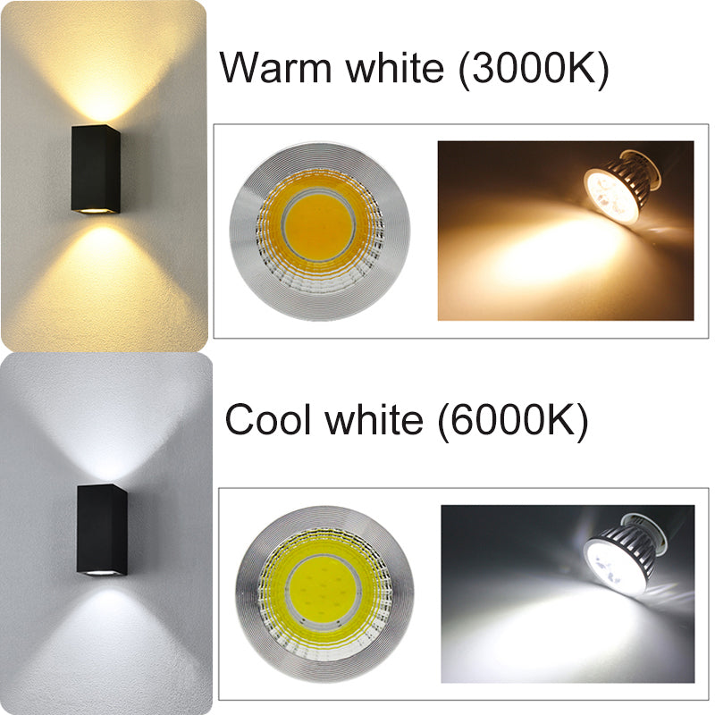 Ray Moderne LED Lampade da Esterno Metallo Nero Quadrato Minimalista