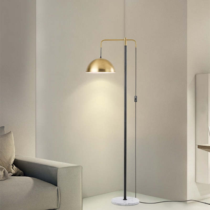 Arisha Moderna LED Lampada da Terra Metallo Oro Soggiorno/Camera da Letto Arco