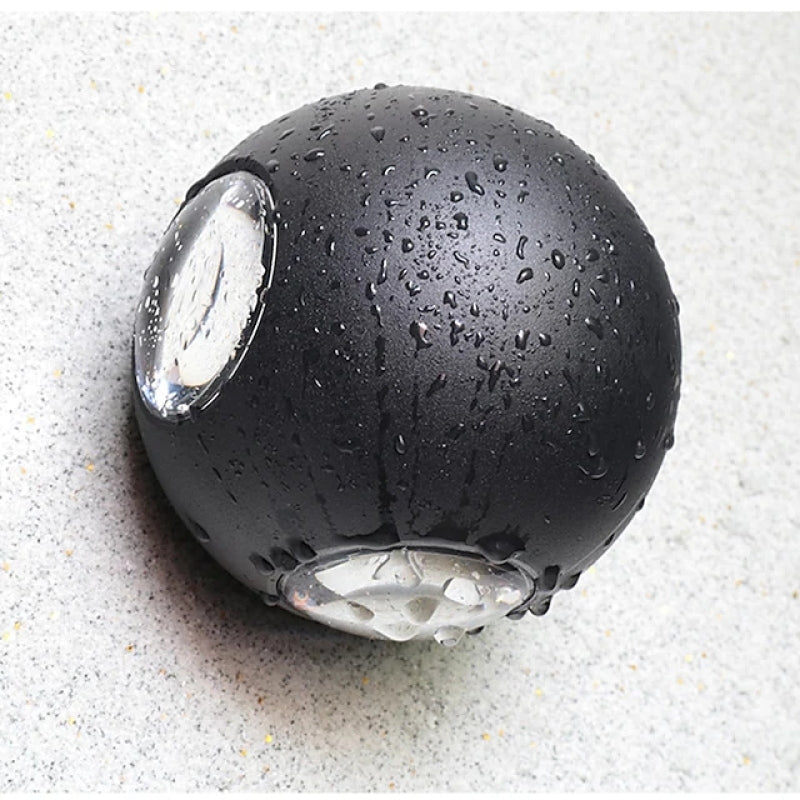 Ray Moderne LED Lampada da Esterno Globe/Cruciform Ray Alluminio Nero Giardino