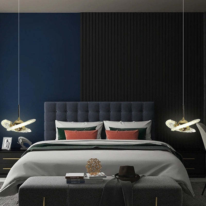 Kristy Design Lusso LED Lampada a Sospensione Metallo Acrilico Oro Soggiorno/Camera da Letto