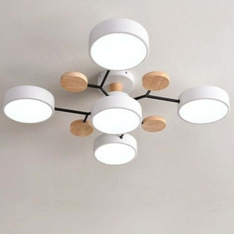 Arisha Moderne LED Plafoniere Metallo/Acrilico/Legno Bianco/Verde/Grigio Siggiorno