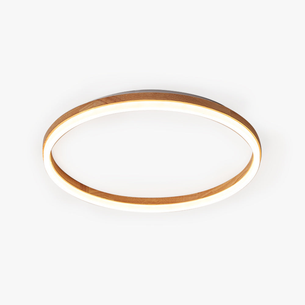Muto Moderne LED Plafoniere Legno/Acrilico Rotonda Dimmerabile