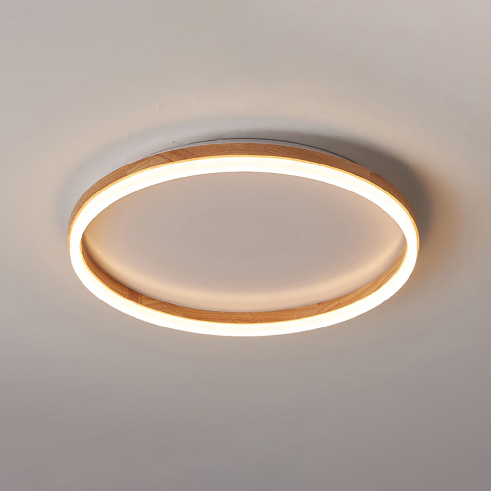 Muto Moderne LED Plafoniere Legno/Acrilico Rotonda Dimmerabile