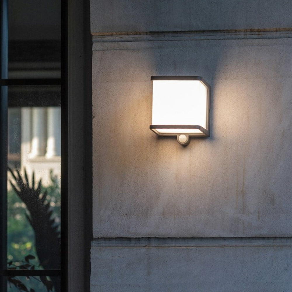 Ray Moderno Minimalista Rettangolare Sensore Solare Applique da Esterno