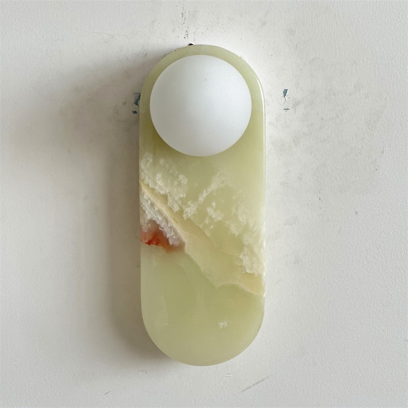 Syraeia Modern Minimalist Marble Jade Wall Lamp - Lamp Copper