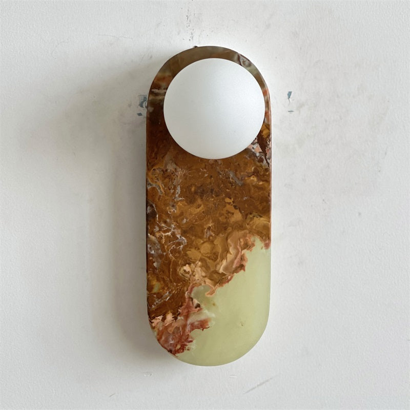 Syraeia Modern Minimalist Marble Jade Wall Lamp - Lamp Copper