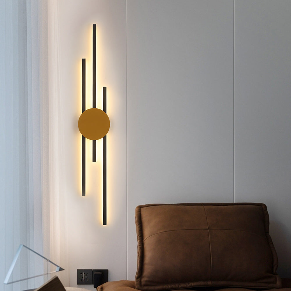 Arisha Moderne Lineare Applique Metallo/Acrilico Nero/Oro Studio