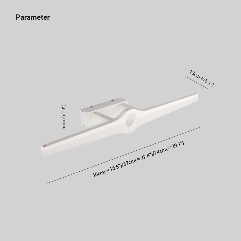 Arisha Moderni Design LED Applique Impermeabile Piccolo Arco Bianco Metallo Acrilico Bagno