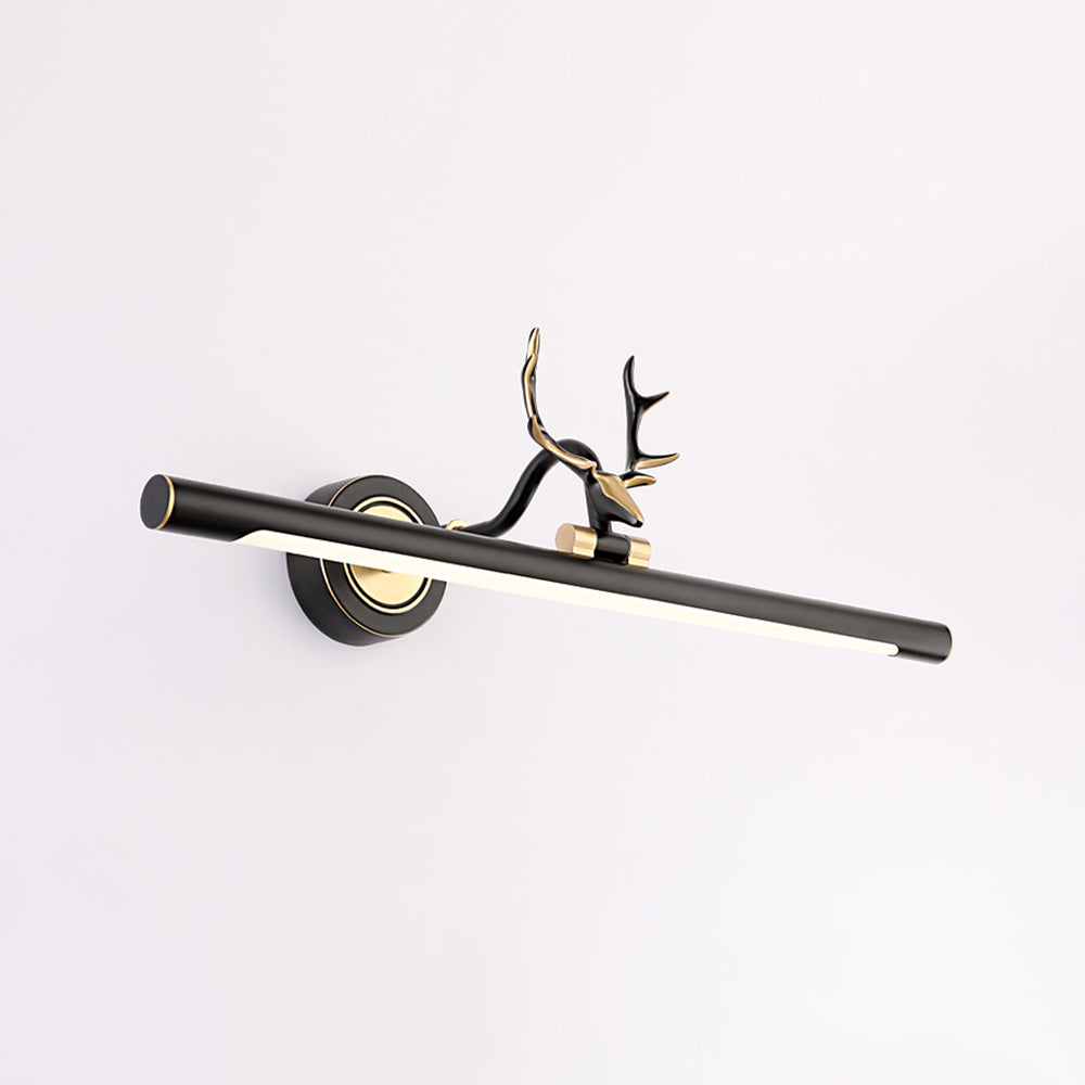 Arisha Moderno Design Cervo LED Applique Metallo Oro Specchio Bagno