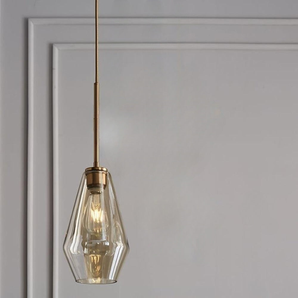 Valentina Pendant Light Clear Vetro Chiaro/Ambrato Camera da Letto