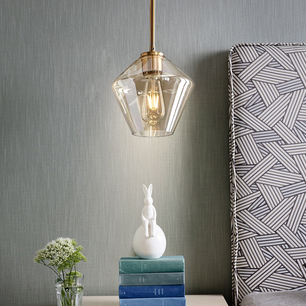 Valentina Pendant Light Clear Vetro Chiaro/Ambrato Camera da Letto