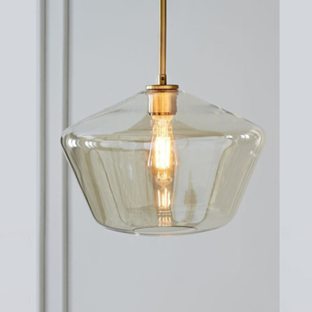 Valentina Pendant Light Clear Vetro Chiaro/Ambrato Camera da Letto