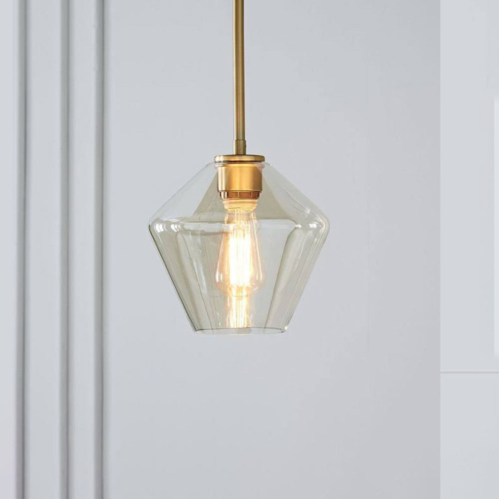 Valentina Pendant Light Clear Vetro Chiaro/Ambrato Camera da Letto