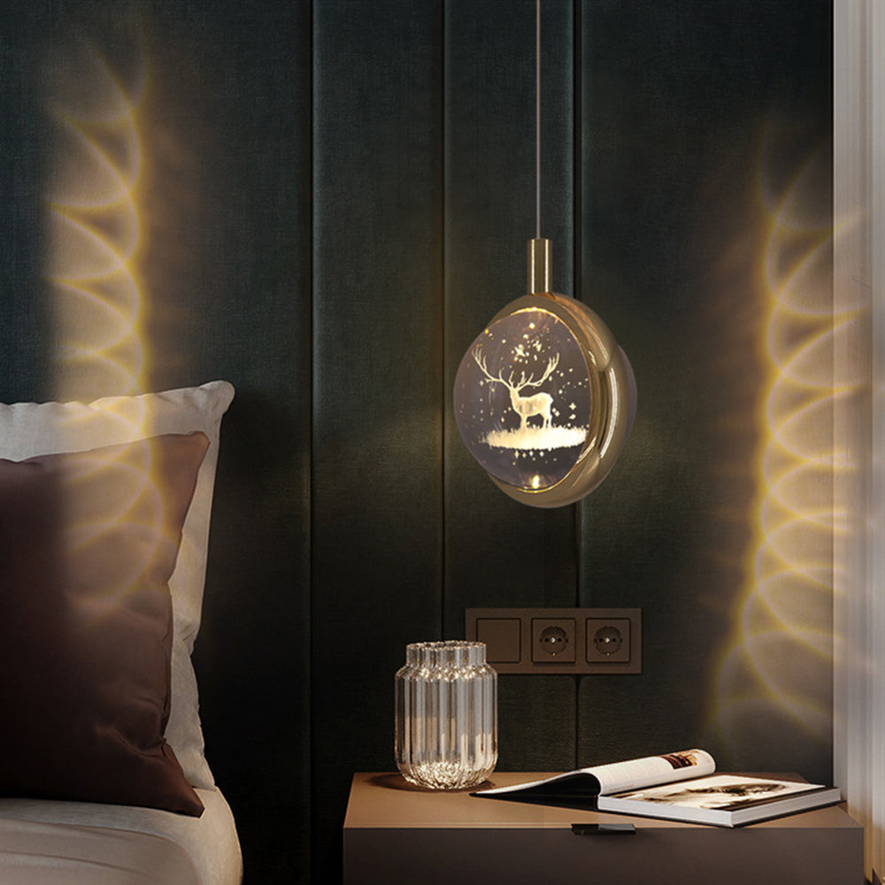 Arisha Moderna LED Lampada a Sospensione Metallo Oro Sferica Fiocco di Neve Soggiorno/Camera da Letto