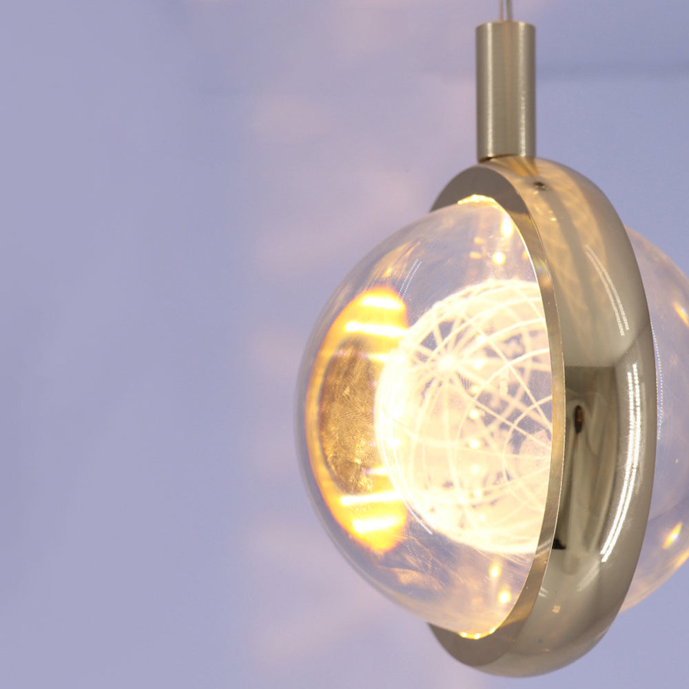 Arisha Moderna LED Lampada a Sospensione Metallo Oro Sferica Fiocco di Neve Soggiorno/Camera da Letto
