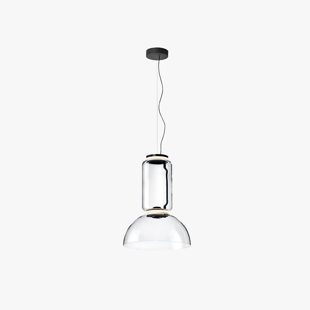 Valentina Minimalista LED Combinazione Lampade a Sospensione Metallo Vetro Nero Soggiorno/Camera da Letto