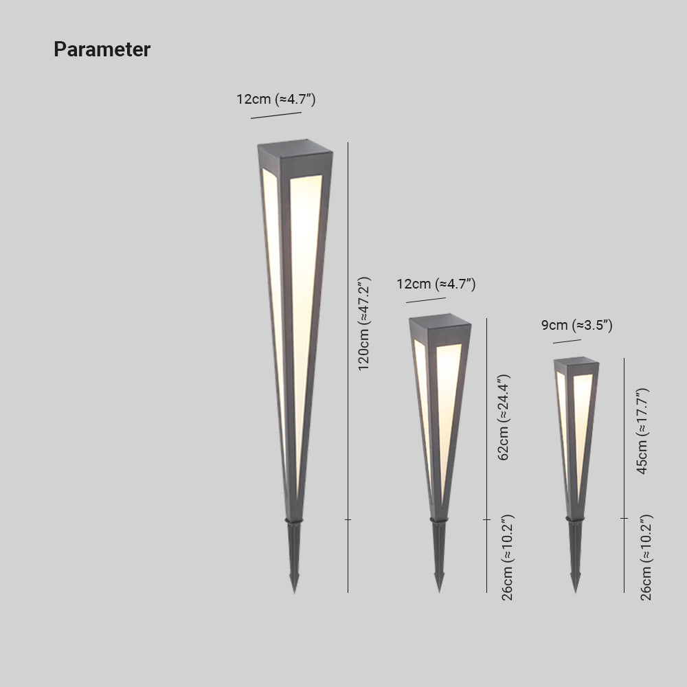 Ray Solare Lineare Trigonale Moderno Lampade da Esterno Metallo