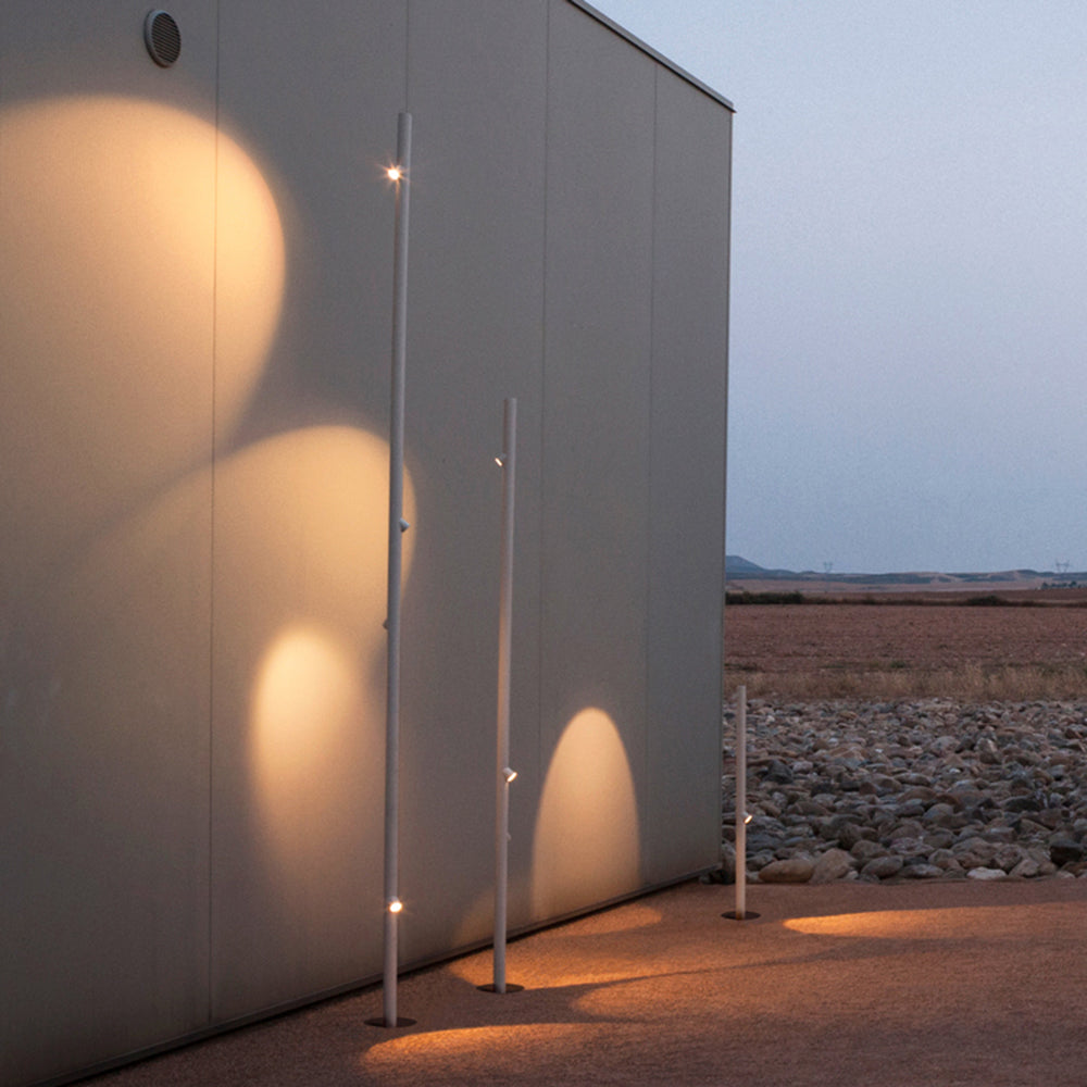 Ray Lampade da Terra Esterno Bambù Metallo Vetro Natura Elegante