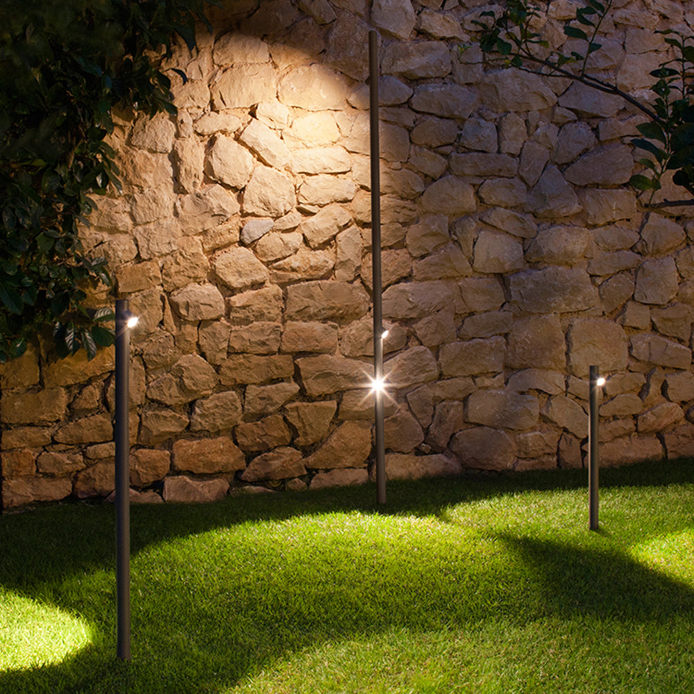 Ray Lampade da Terra Esterno Bambù Metallo Vetro Natura Elegante