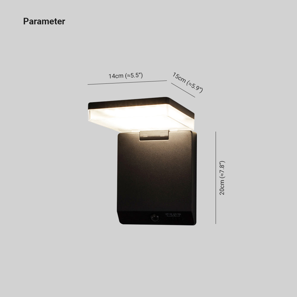 Ray Moderno Sensore ad Angolo Retto Applique da Esterno ad energia Solare