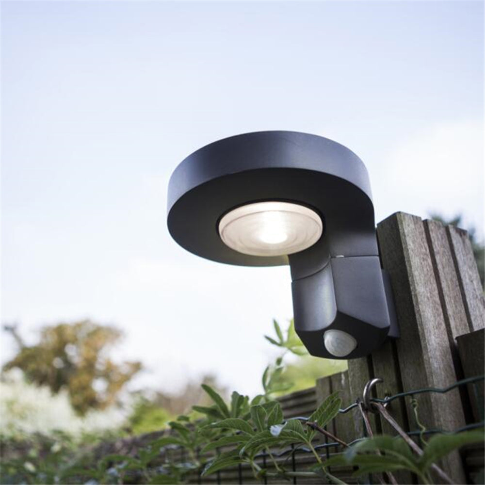 Ray Moderno Rotondo Solare Metallo Applique da Esterno Corridoio