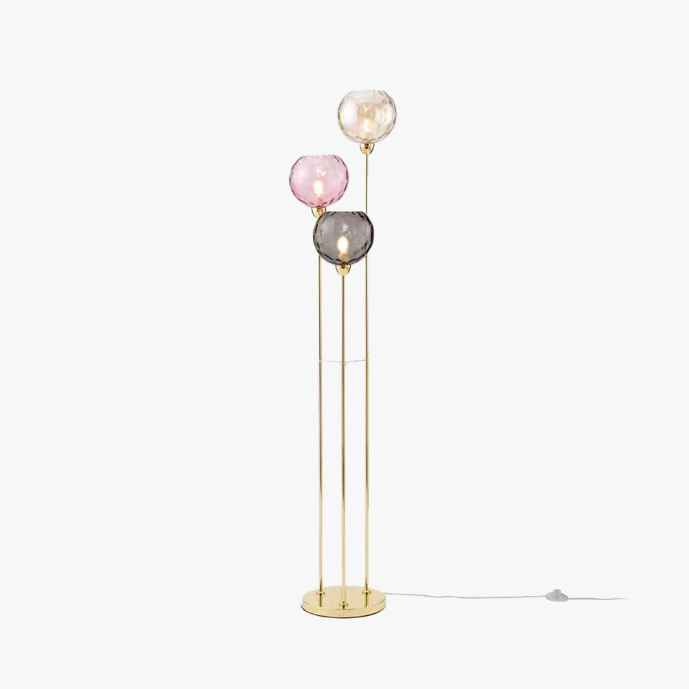 Valentina Designer Bubble Metallo Vetro Lampade da Terra