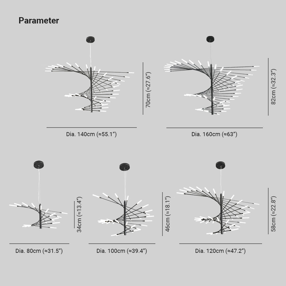 Arisha Lampada a Sospensione Moderno Multi-Line in Metallo/Acrilico Nero/Oro