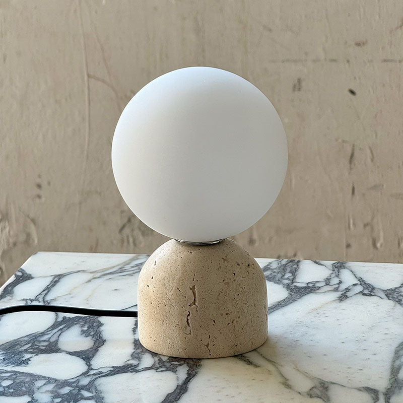 Aalia Marble Modern Minimalist Table Lamp - Lamp Copper