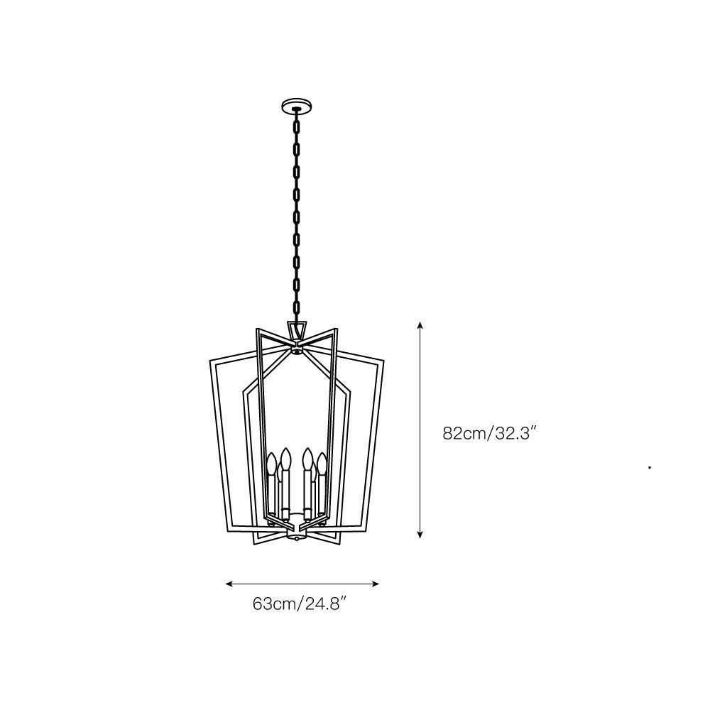 Abbotswell Traditional Modern Brass Chandelier - Lamp Copper