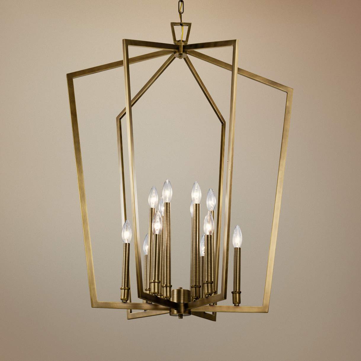 Abbotswell Traditional Modern Brass Chandelier - Lamp Copper