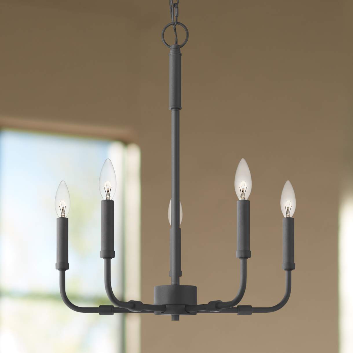 Abner Industrial Modern Brass Chandelier - Lamp Copper