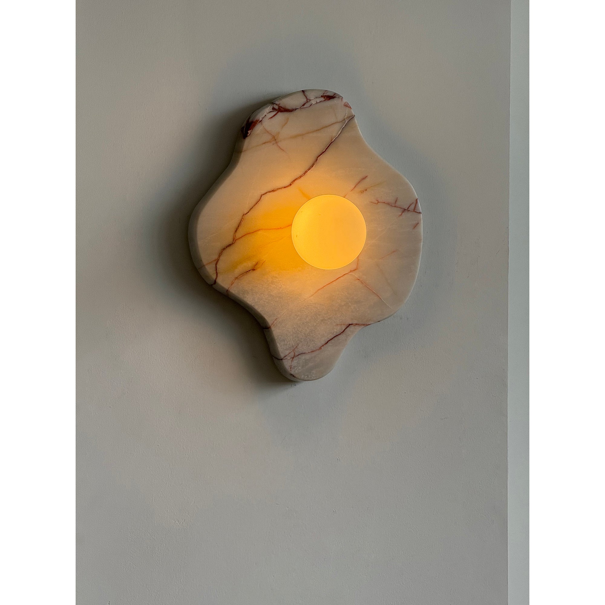 Abnormal Modern Minimalist Marble Glass Wall Lamp - Lamp Copper
