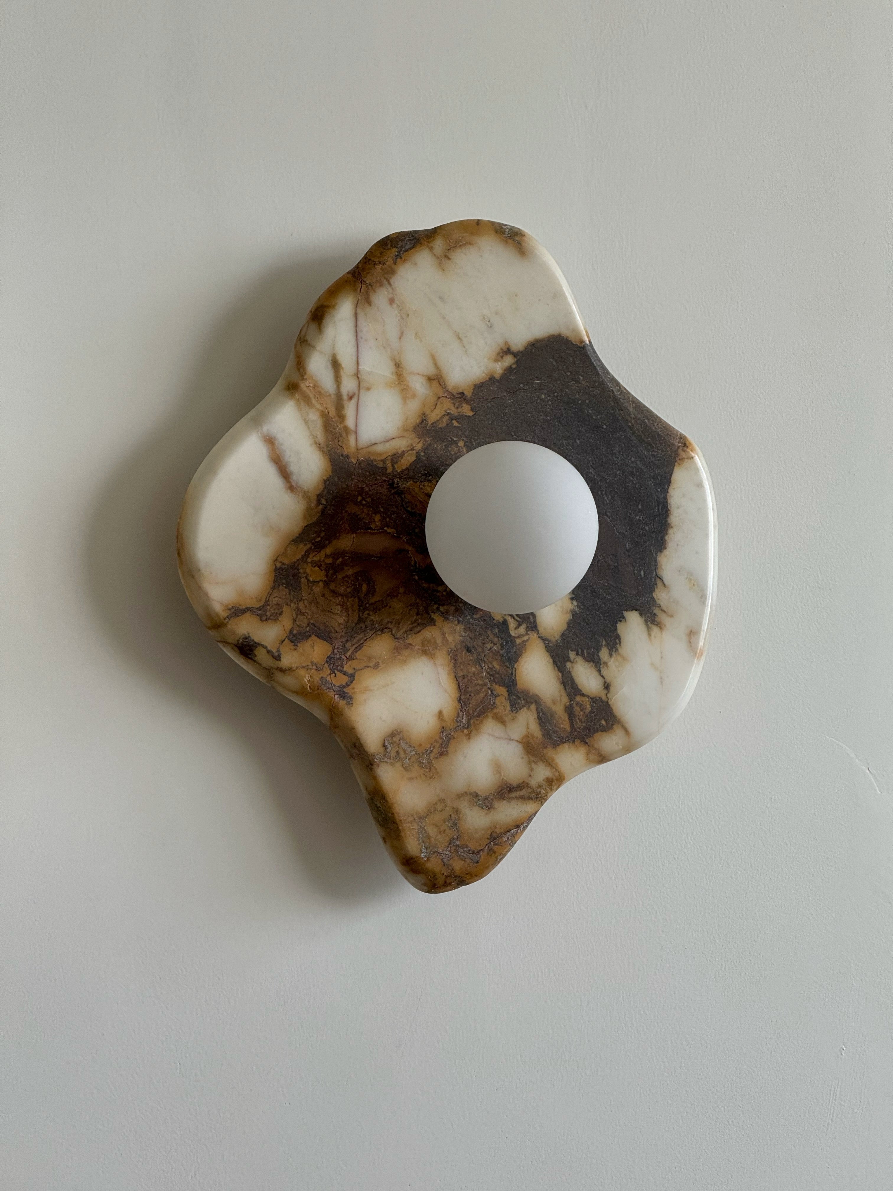 Abnormal Modern Minimalist Marble Glass Wall Lamp - Lamp Copper