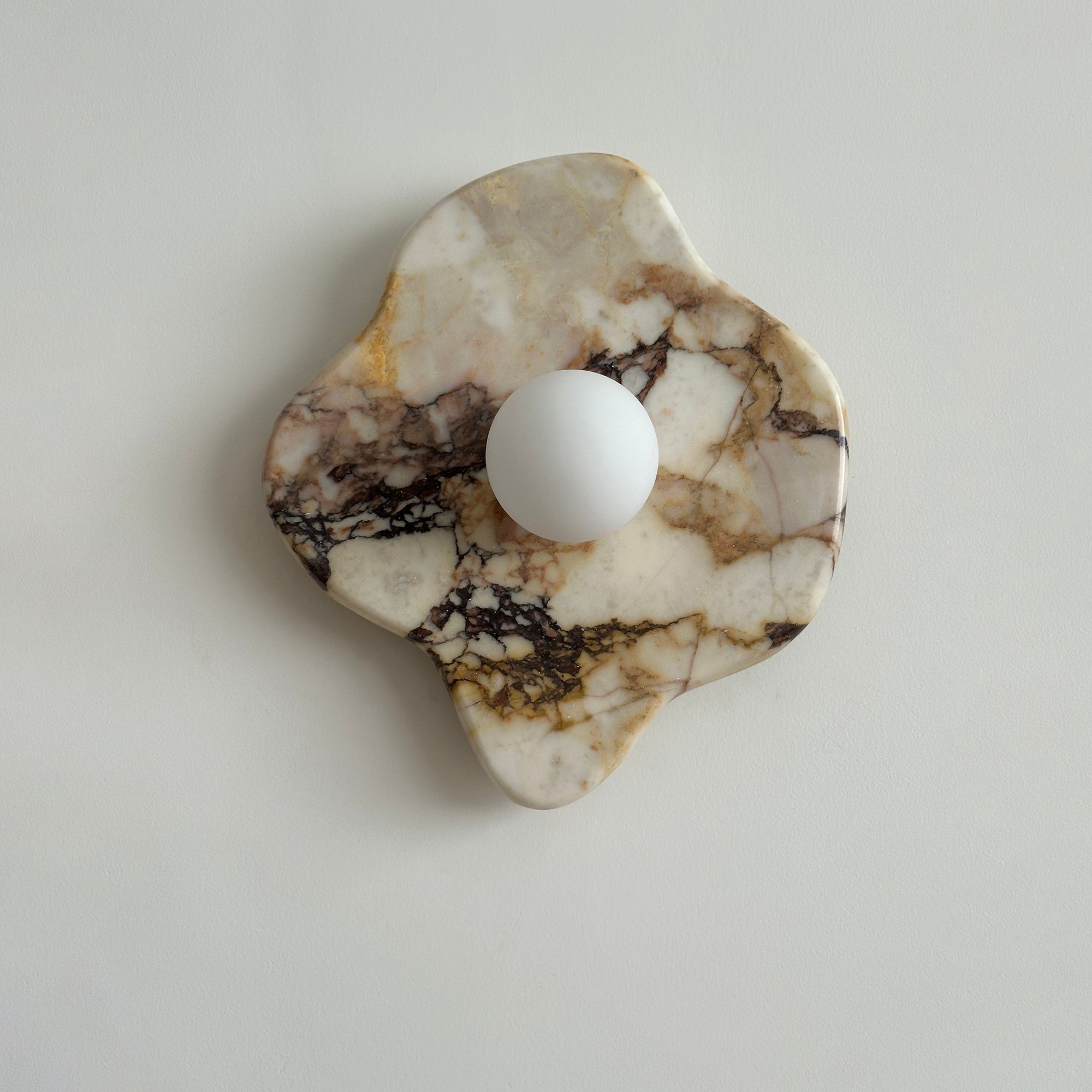 Abnormal Modern Minimalist Marble Glass Wall Lamp - Lamp Copper