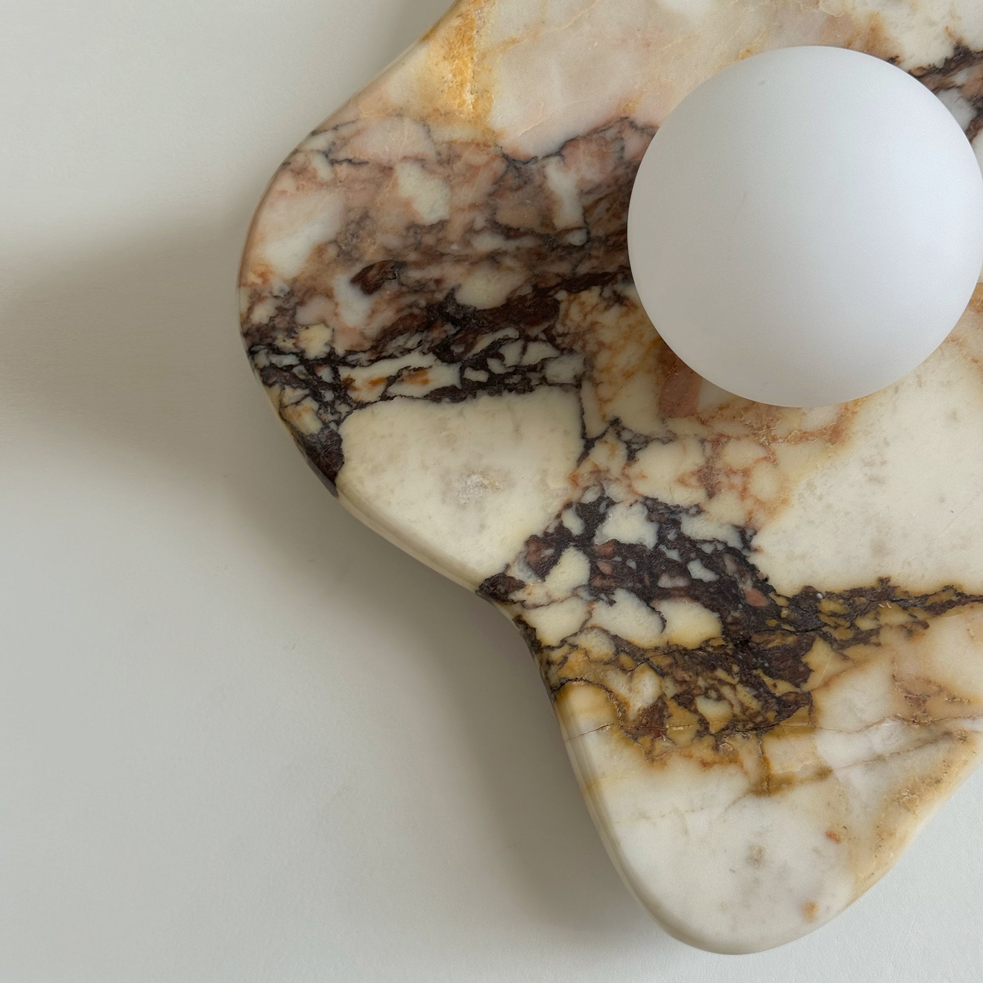 Abnormal Modern Minimalist Marble Glass Wall Lamp - Lamp Copper