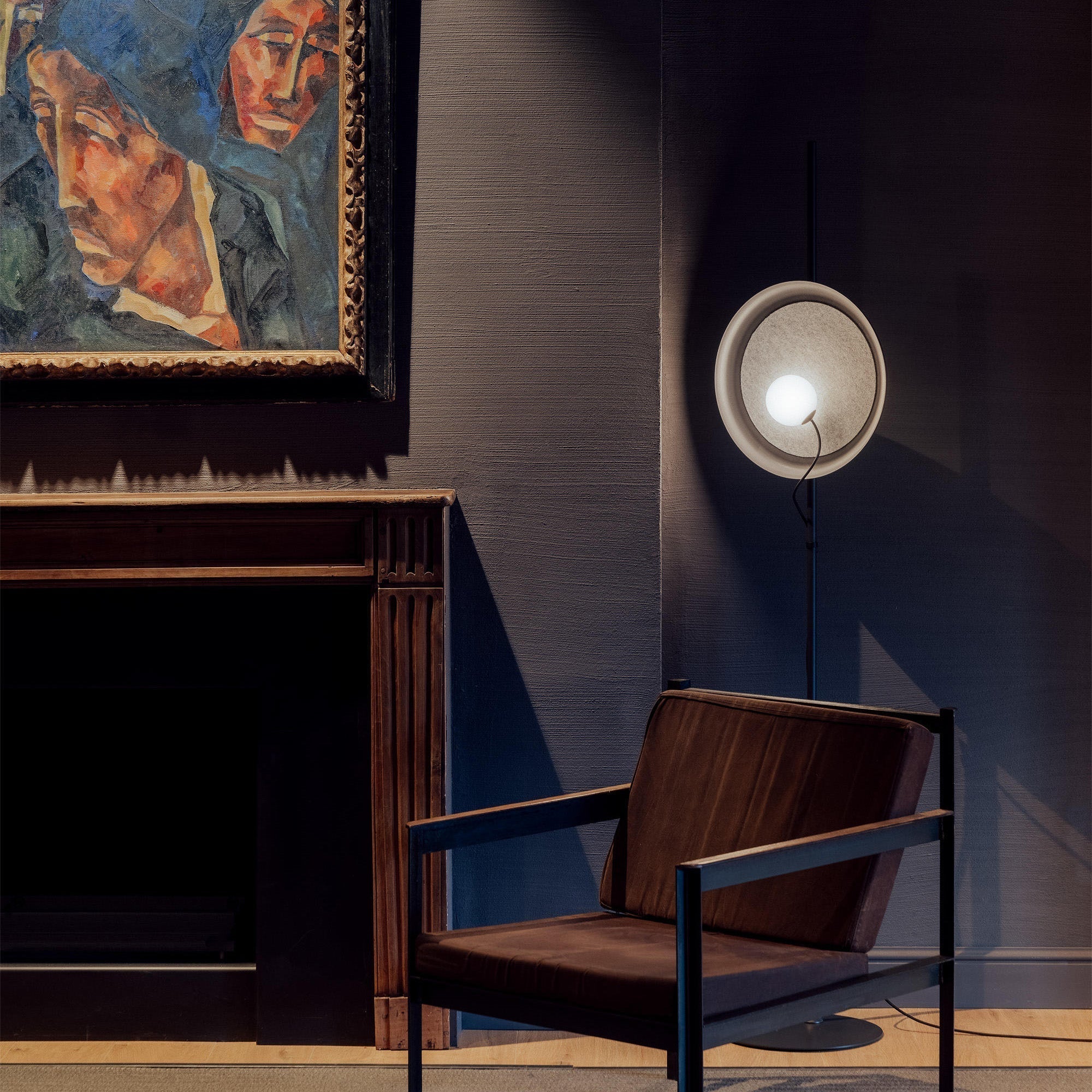 Acoustic Disc Floor Lamp - Lamp Copper