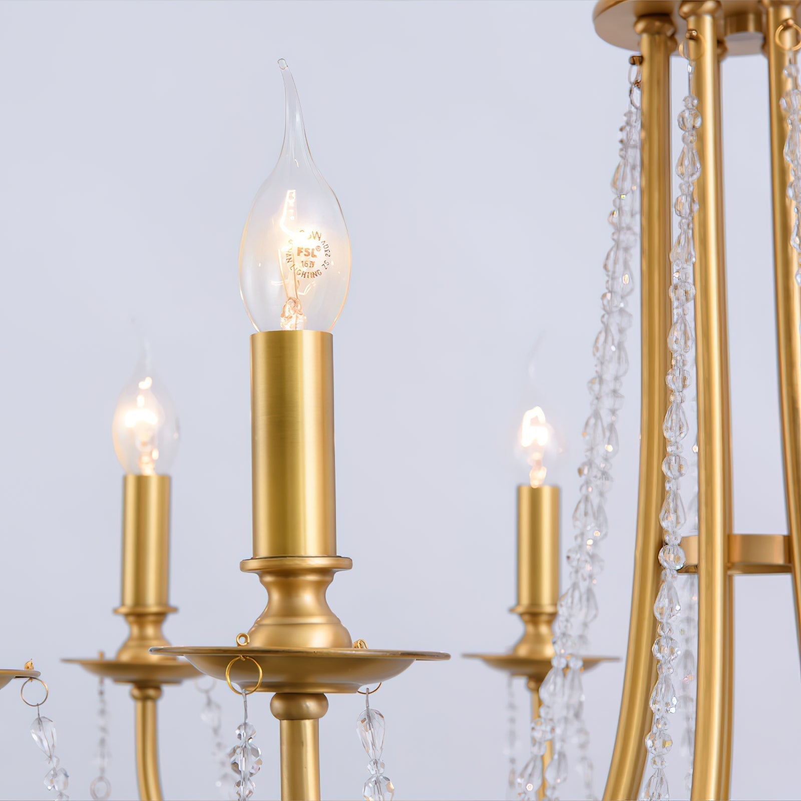 Acroma Modern Traditional Crystal Chandelier - Lamp Copper