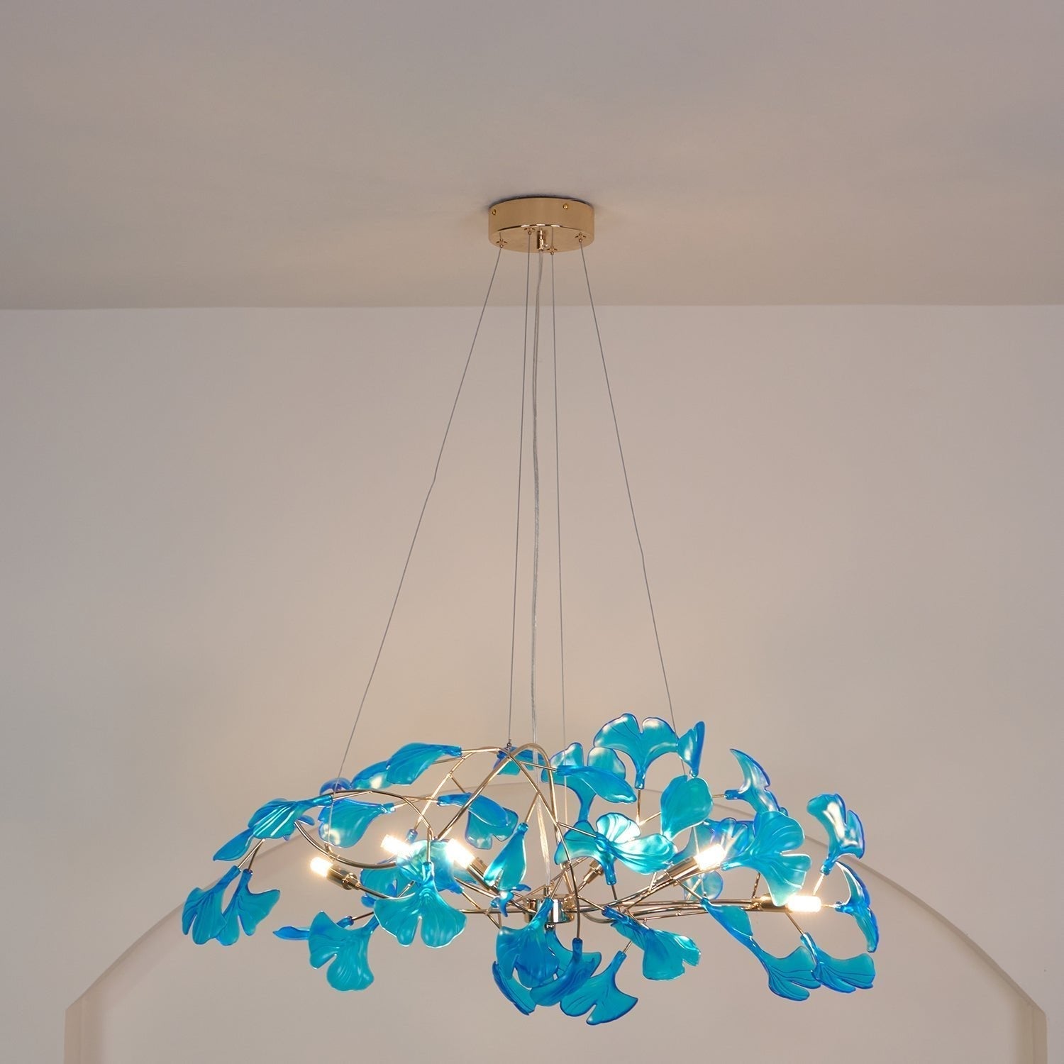 Olivia Lampadari in Acrilico a Forma di Ginkgo