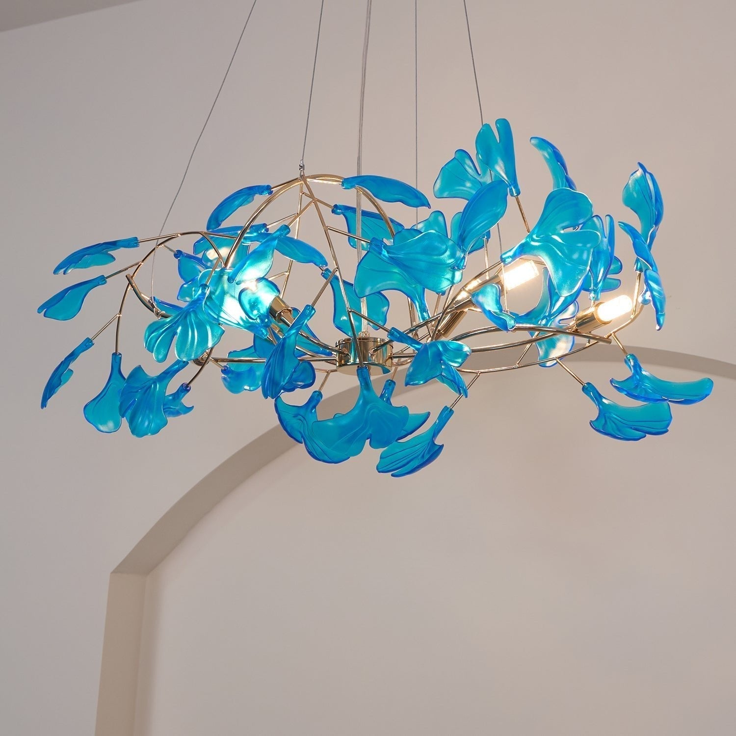 Olivia Lampadari in Acrilico a Forma di Ginkgo