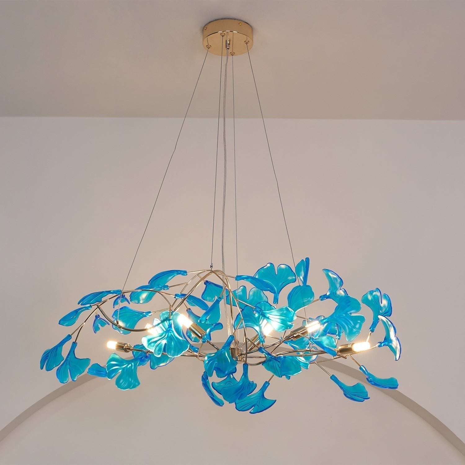 Olivia Lampadari in Acrilico a Forma di Ginkgo