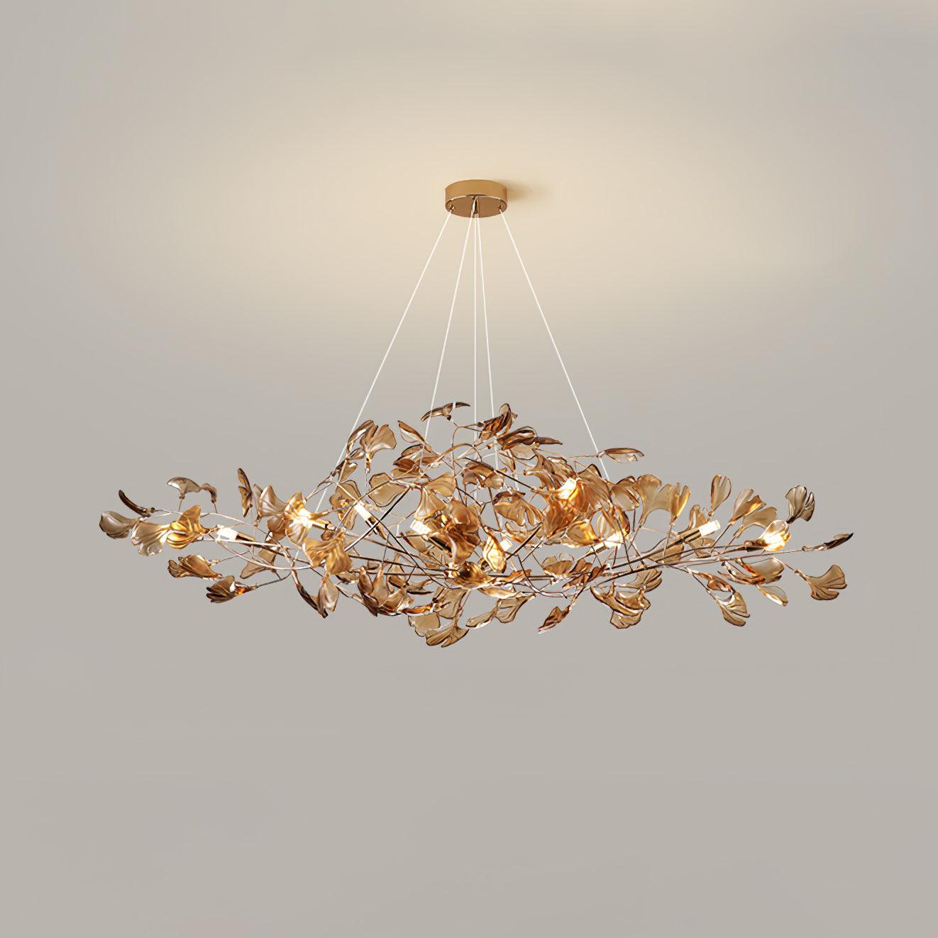 Olivia Lampadari in Acrilico a Forma di Ginkgo