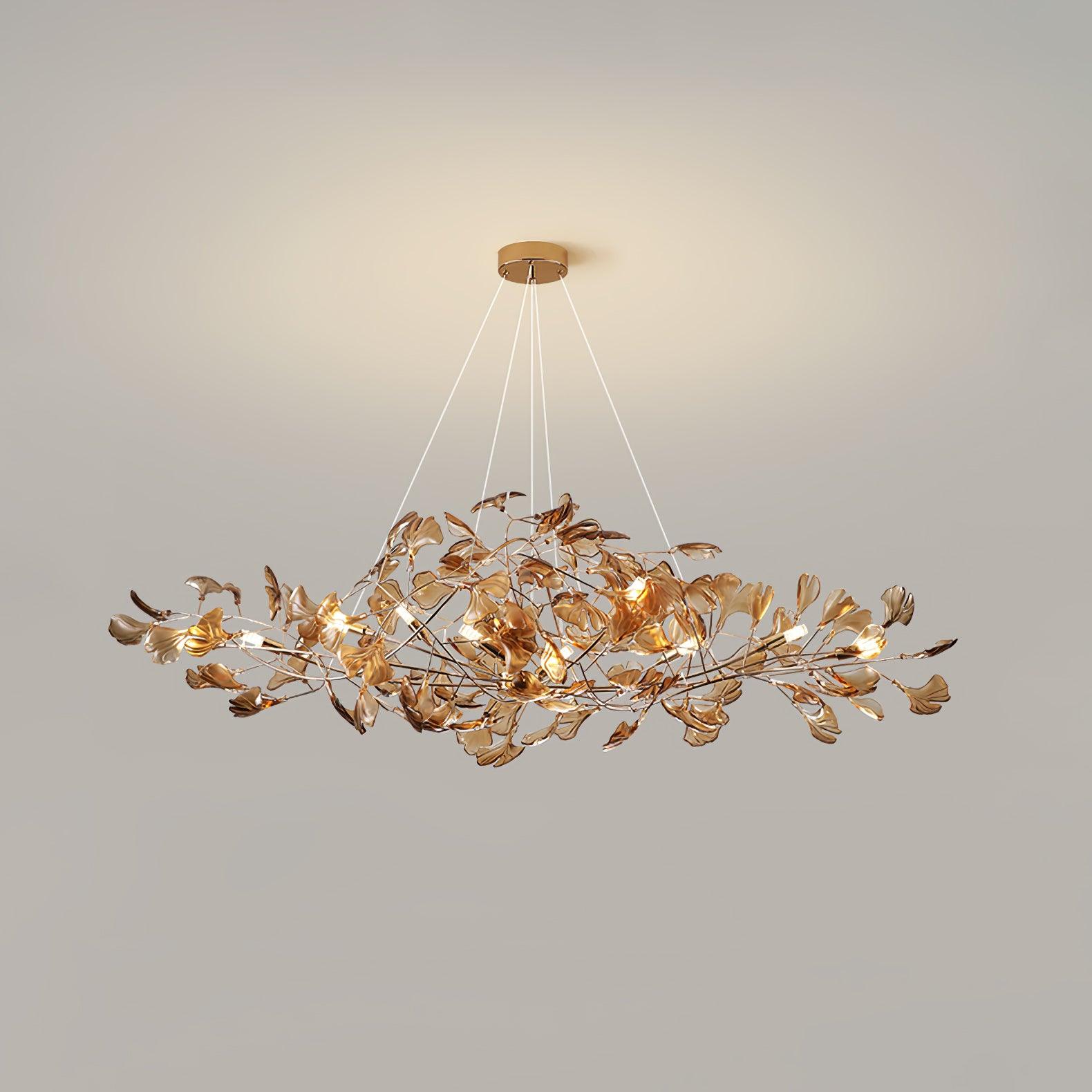 Olivia Lampadari in Acrilico a Forma di Ginkgo