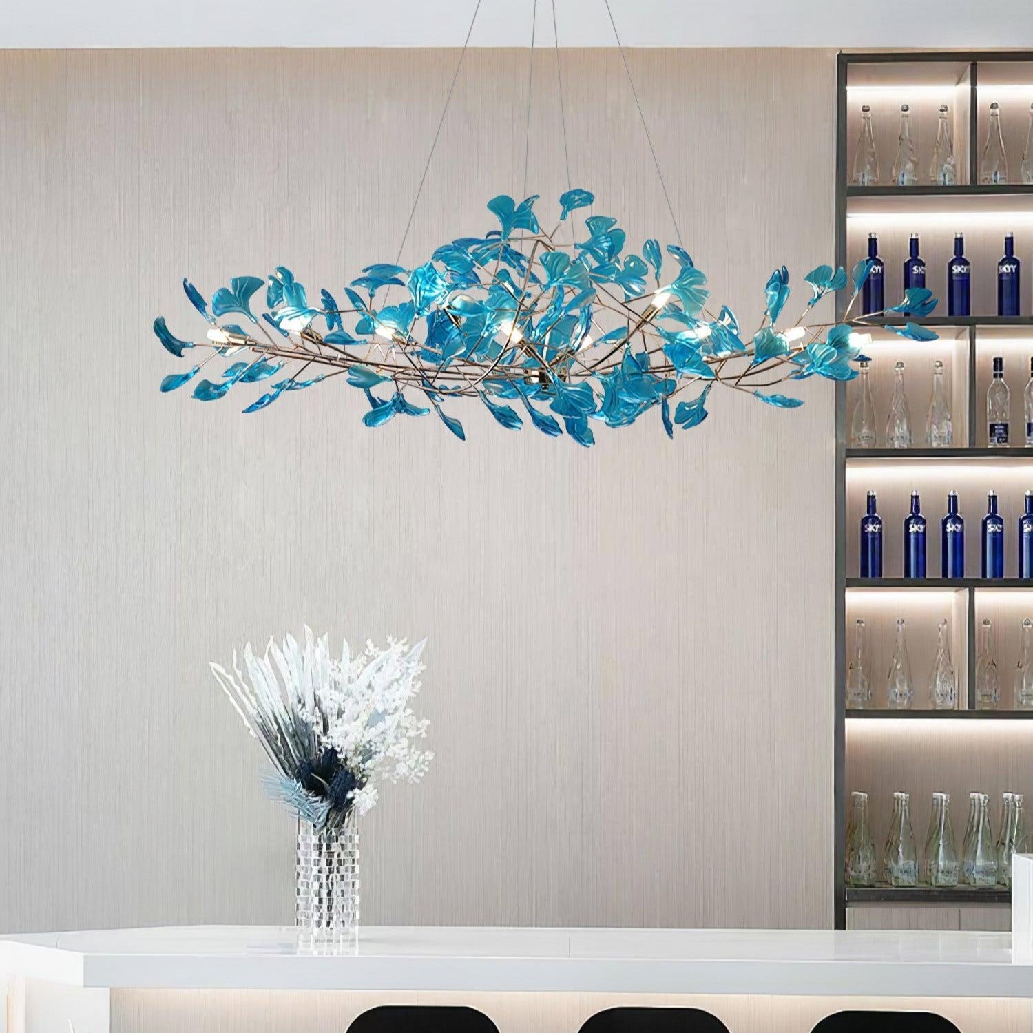 Olivia Lampadari in Acrilico a Forma di Ginkgo