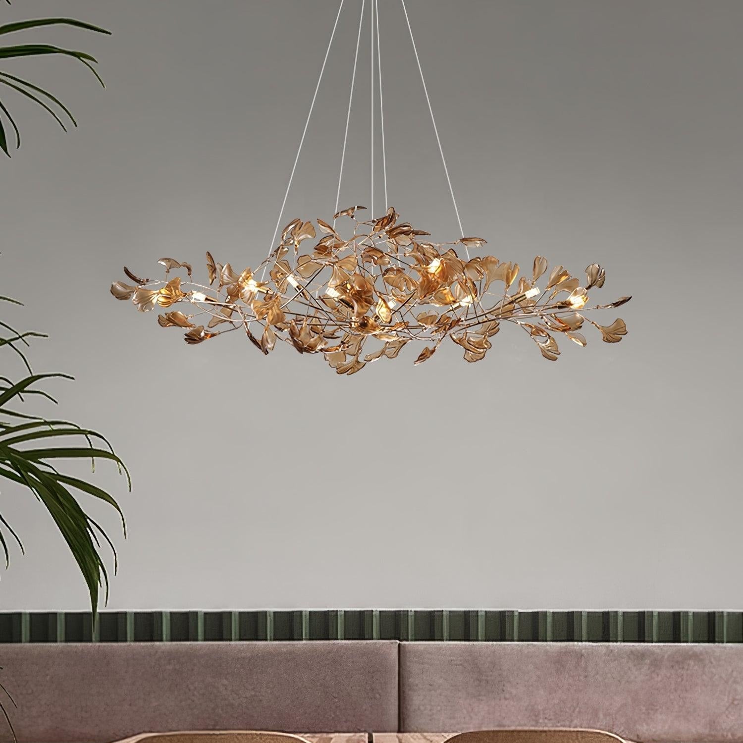 Olivia Lampadari in Acrilico a Forma di Ginkgo