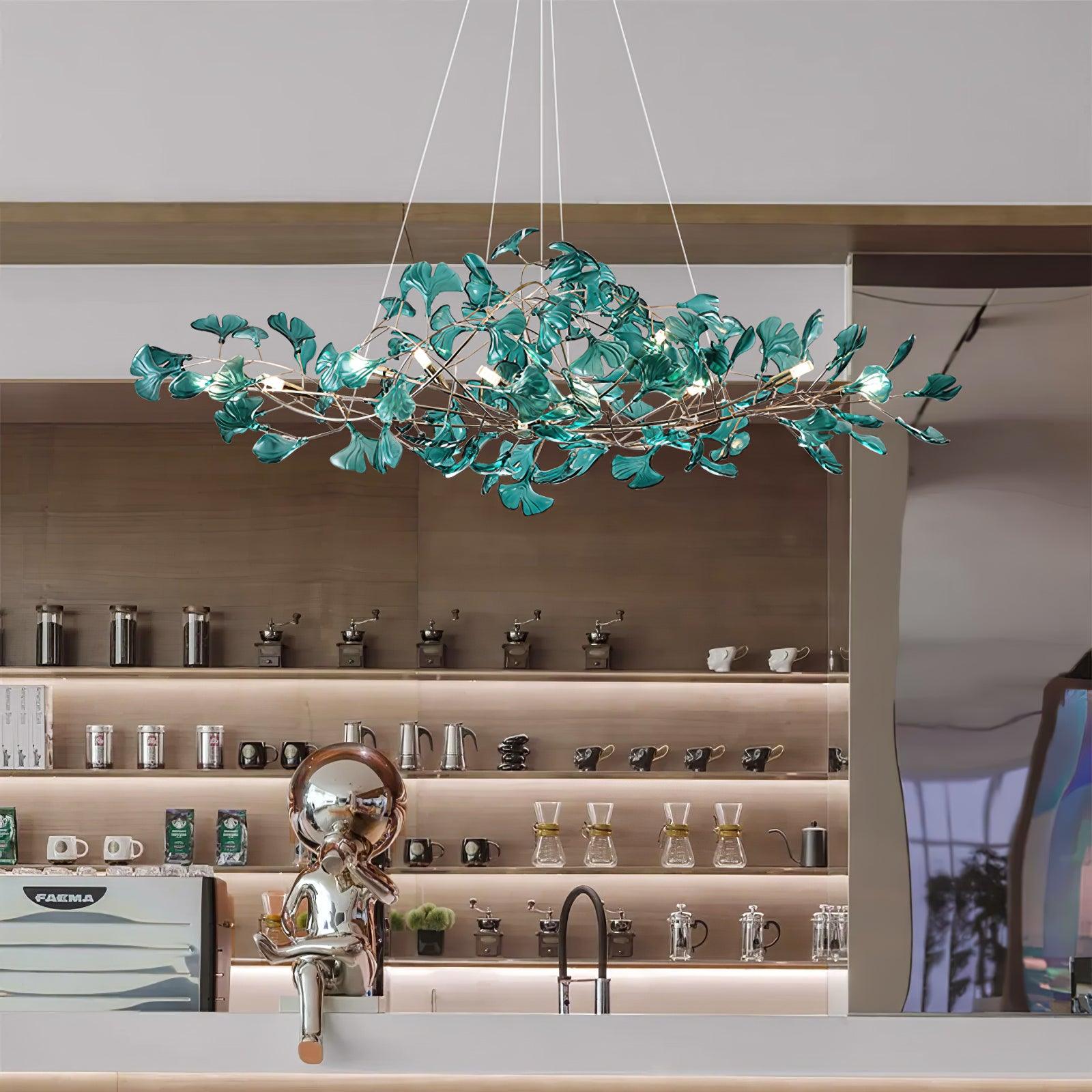 Olivia Lampadari in Acrilico a Forma di Ginkgo