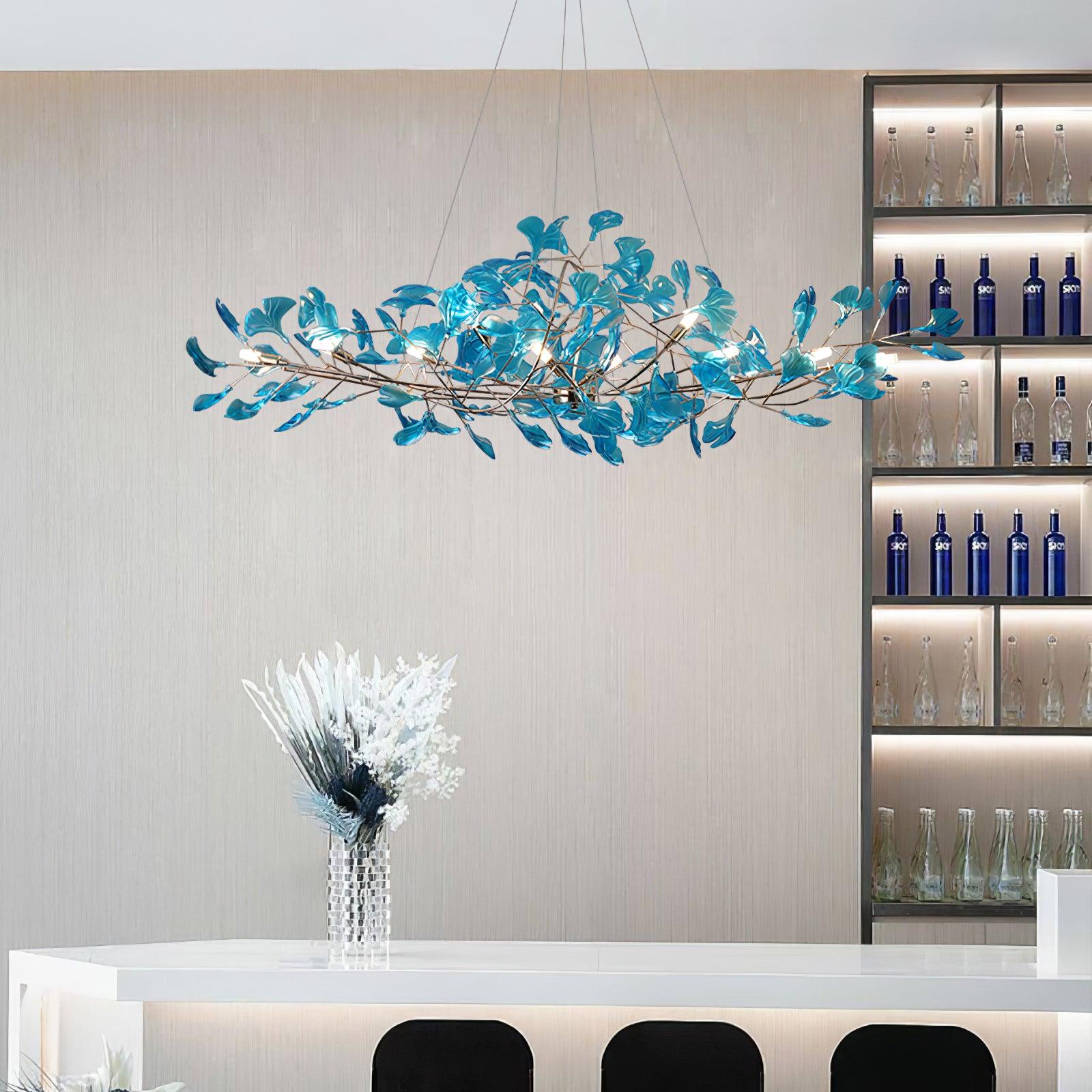 Olivia Lampadari in Acrilico a Forma di Ginkgo