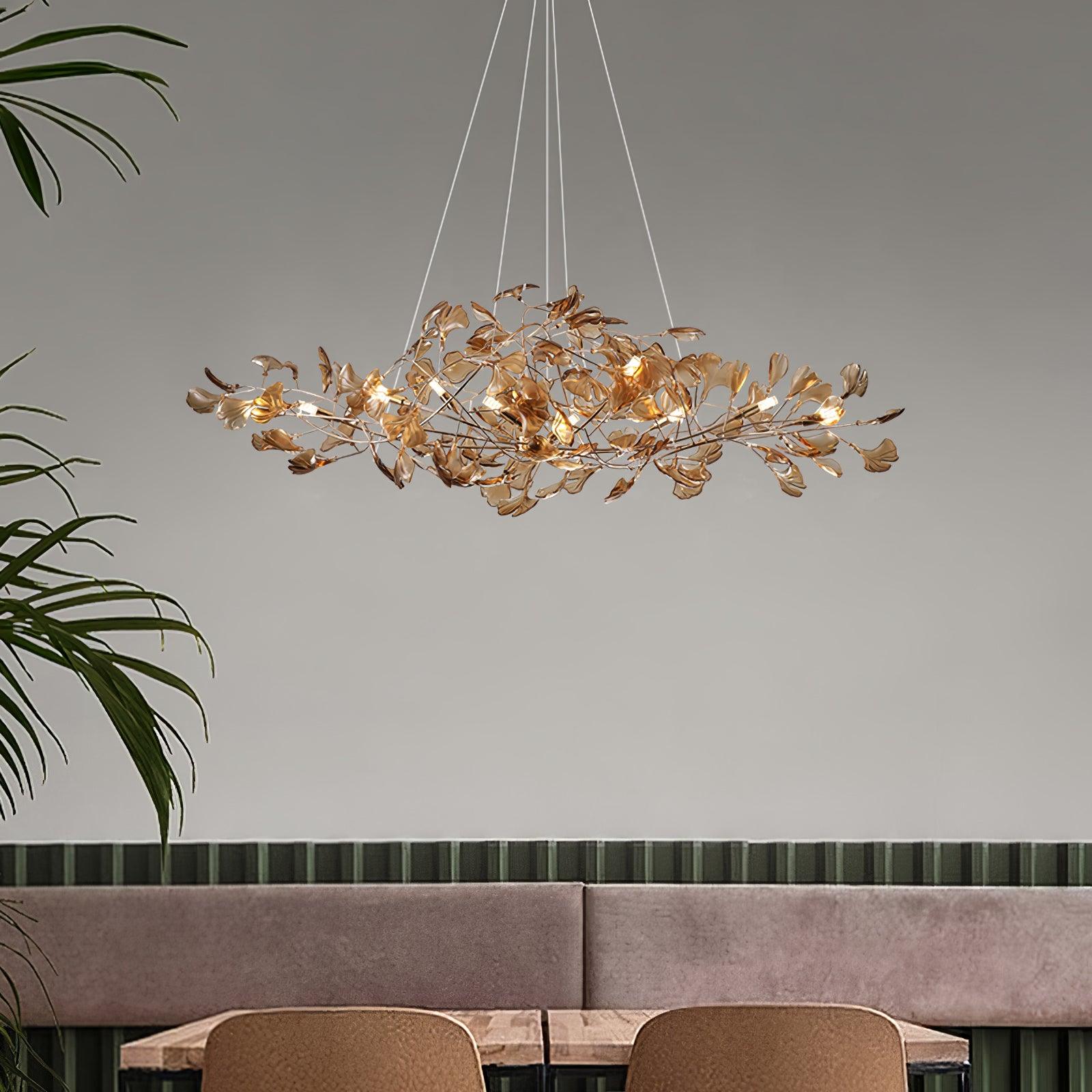 Olivia Lampadari in Acrilico a Forma di Ginkgo