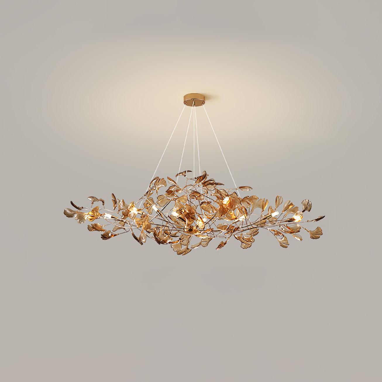 Olivia Lampadari in Acrilico a Forma di Ginkgo